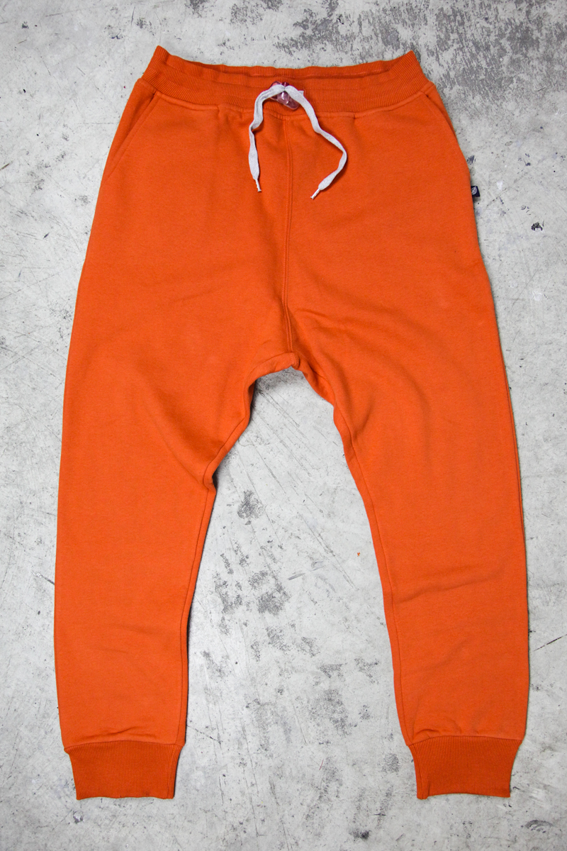 orange jogger sweatpants